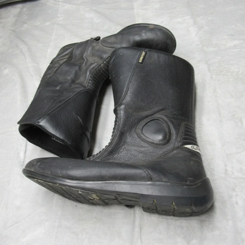Alpinestars Leather Boots Mens‎ 11.5 US Black Gran Torino Gore Tex Motorcycle